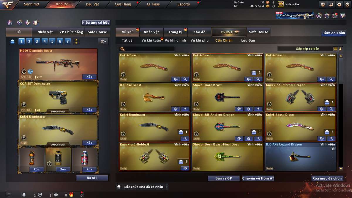 shop acc cf uy tin gia re